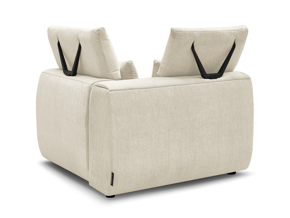 Hoekmeubel met hoofdsteun voor modulaire bank JANA in fluwelen stof