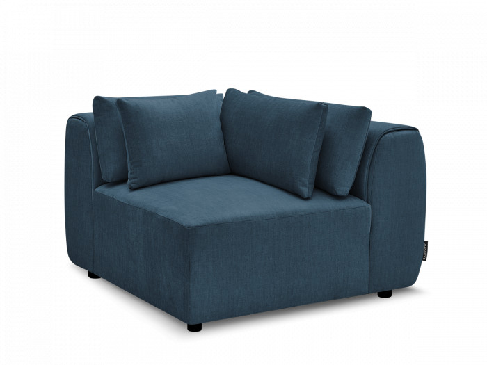 Angle avec têtière pour canapé modulable JANA tissu velours