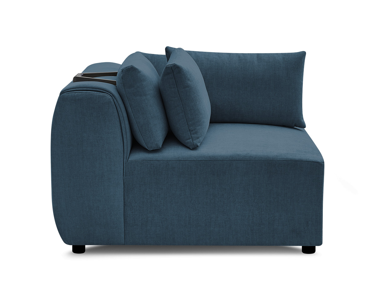 Hoekmeubel met hoofdsteun voor modulaire bank JANA in fluwelen stof