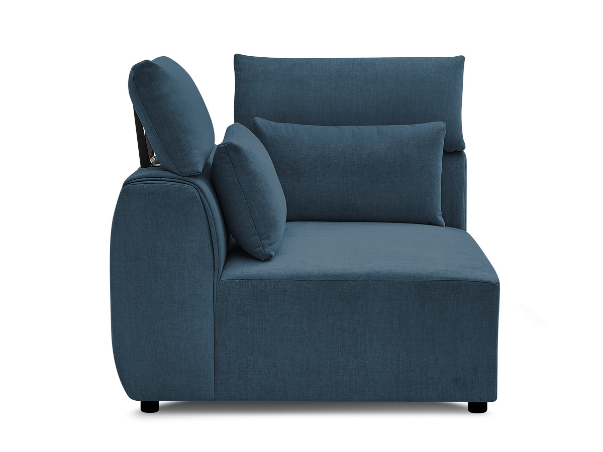 Hoekmeubel met hoofdsteun voor modulaire bank JANA in fluwelen stof