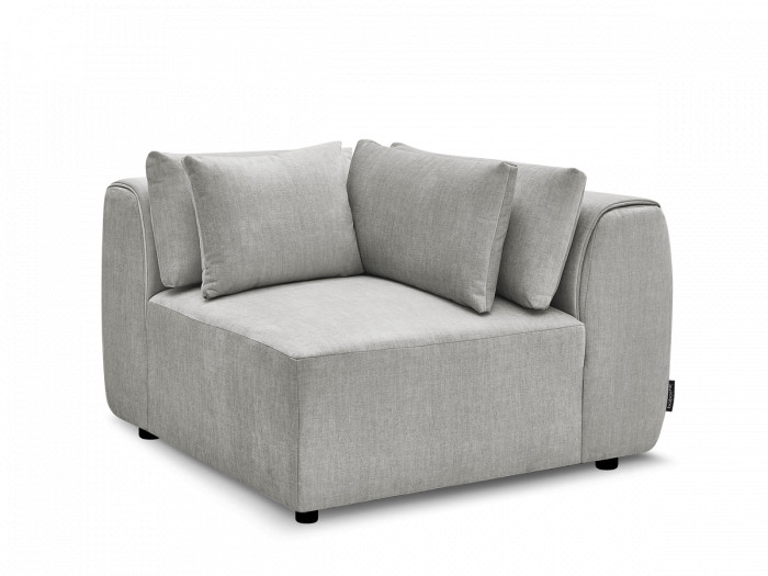 Angle avec têtière pour canapé modulable JANA tissu velours