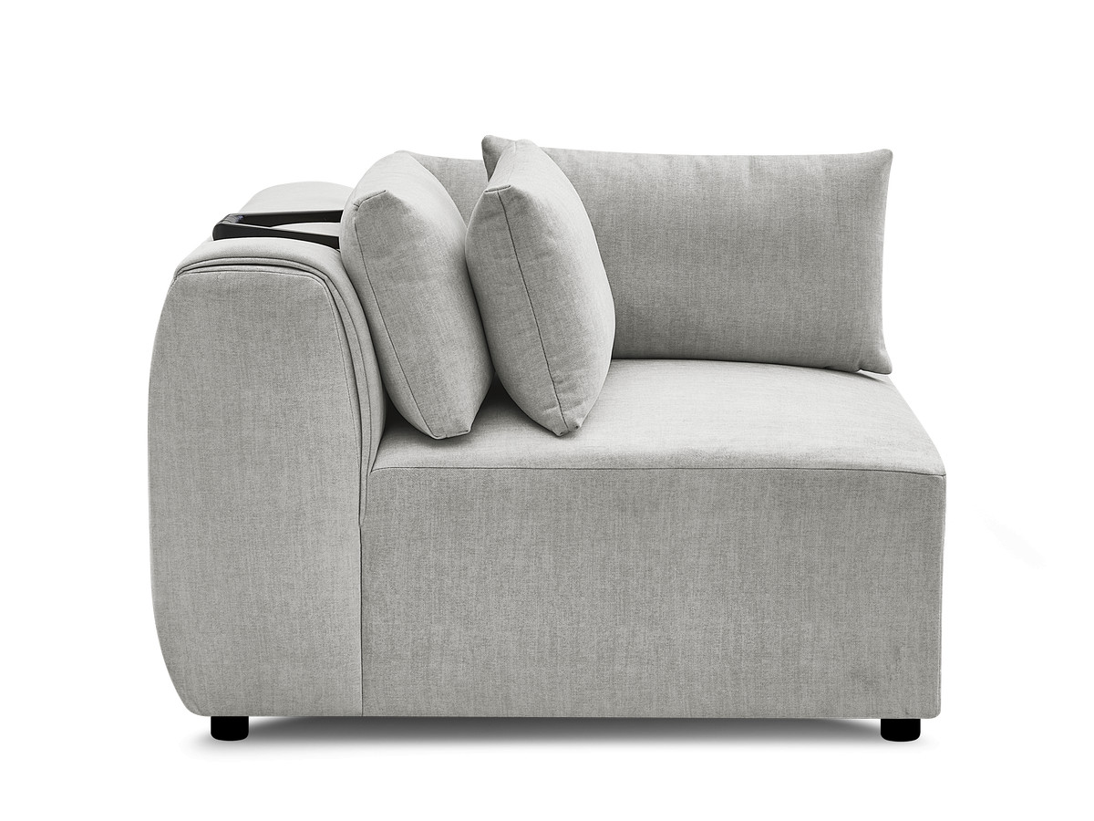 Hoekmeubel met hoofdsteun voor modulaire bank JANA in fluwelen stof