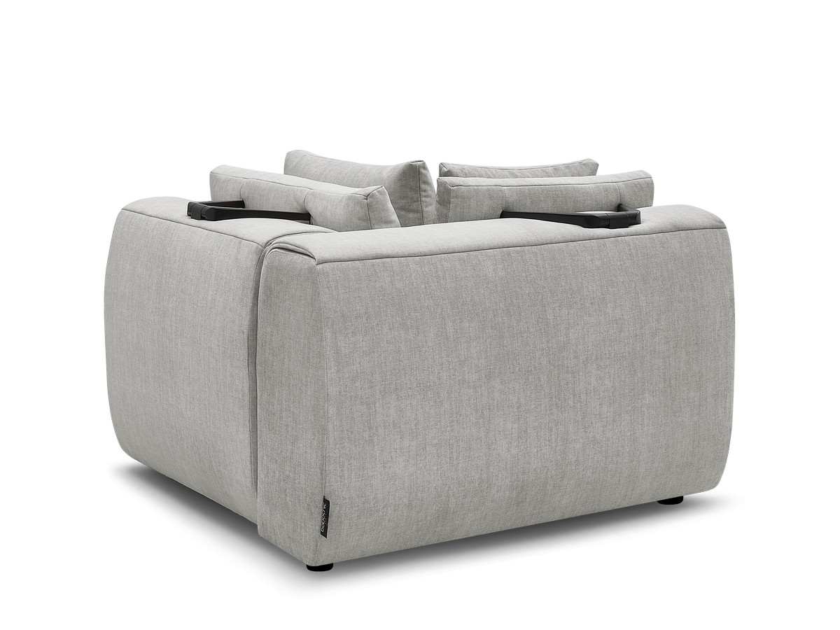 Hoekmeubel met hoofdsteun voor modulaire bank JANA in fluwelen stof