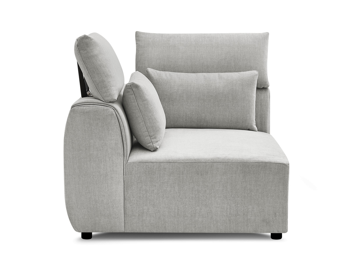 Hoekmeubel met hoofdsteun voor modulaire bank JANA in fluwelen stof