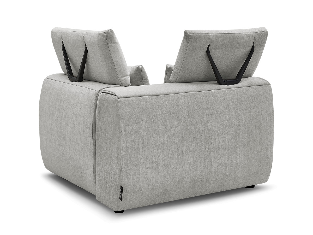 Hoekmeubel met hoofdsteun voor modulaire bank JANA in fluwelen stof