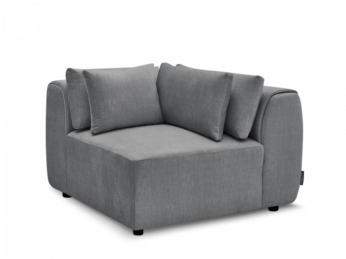 Angle avec têtière pour canapé modulable JANA tissu velours