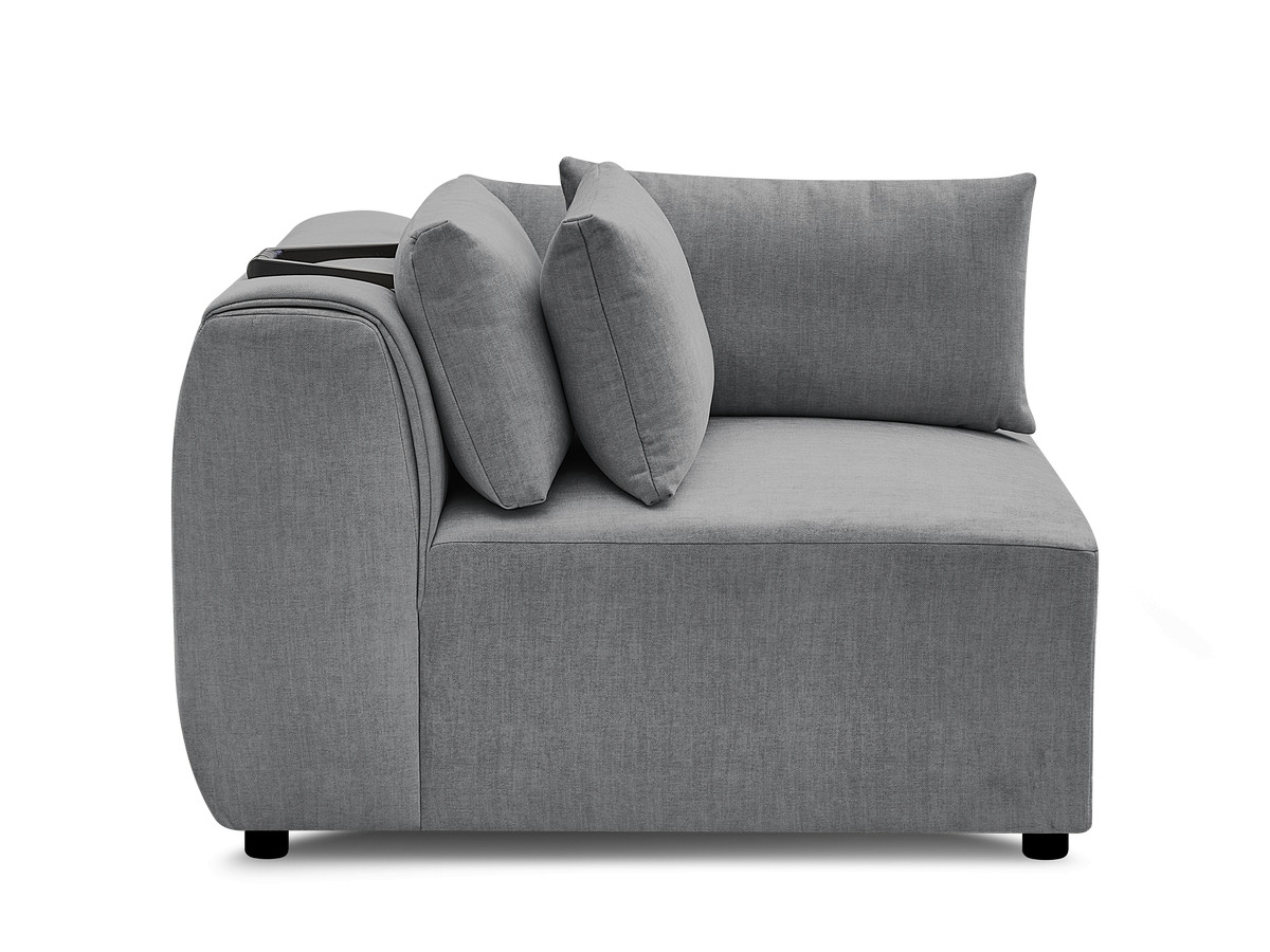 Hoekmeubel met hoofdsteun voor modulaire bank JANA in fluwelen stof