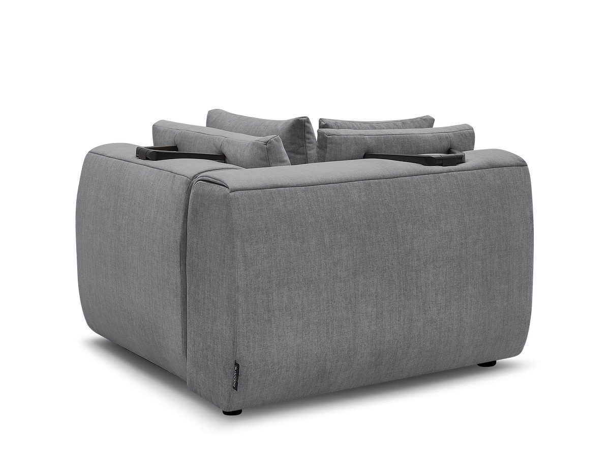 Hoekmeubel met hoofdsteun voor modulaire bank JANA in fluwelen stof