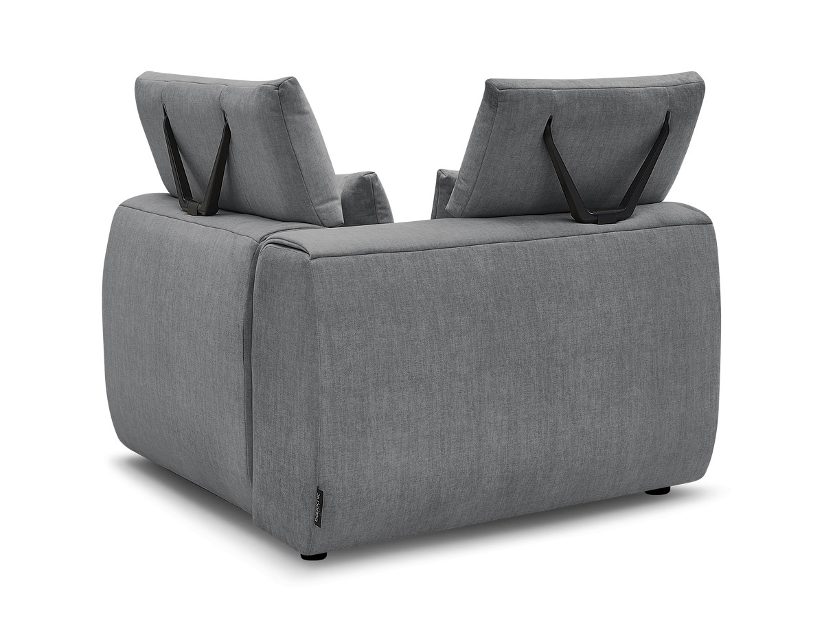 Hoekmeubel met hoofdsteun voor modulaire bank JANA in fluwelen stof