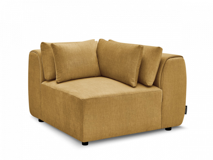 Angle avec têtière pour canapé modulable JANA tissu velours