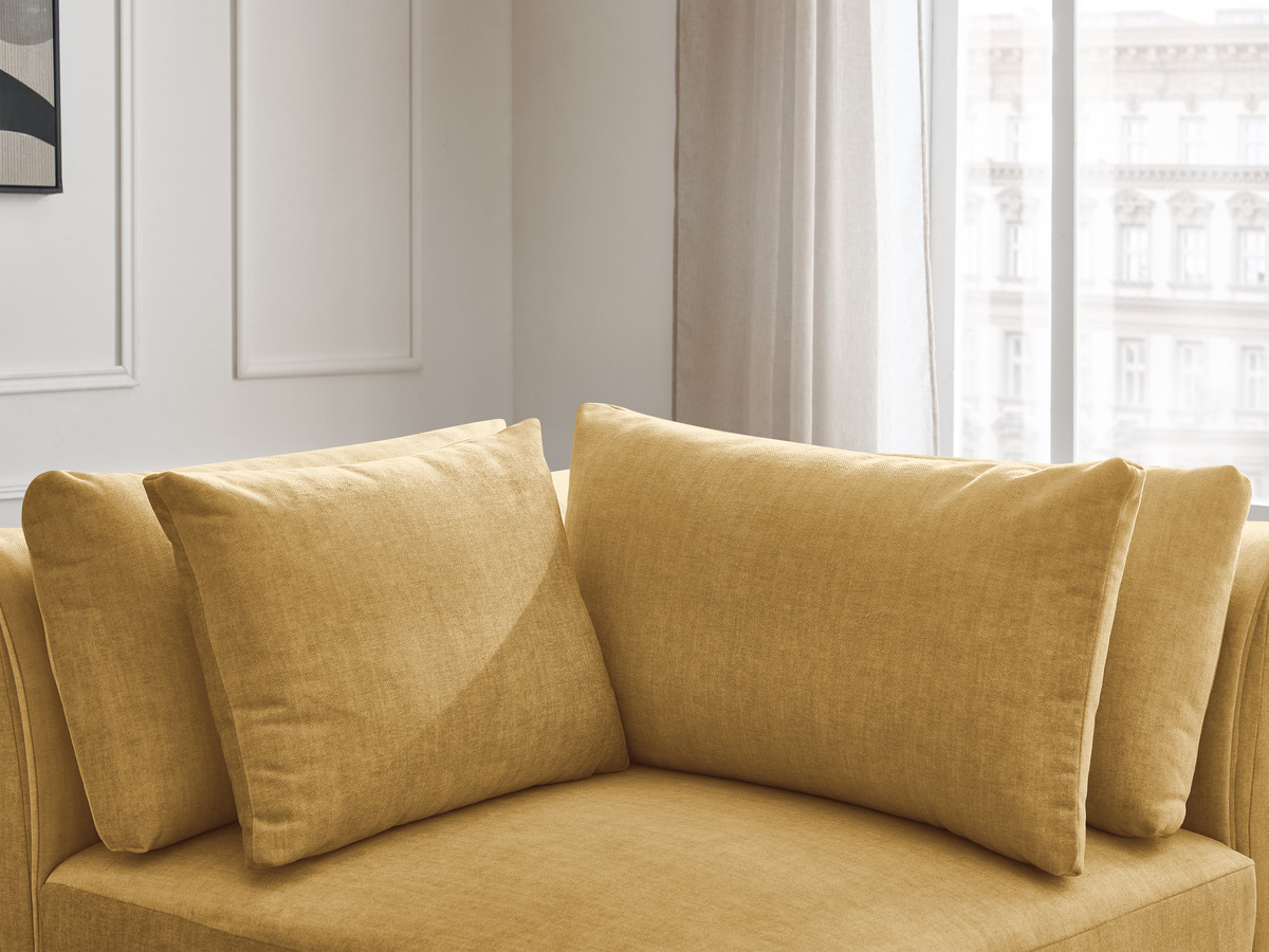 Hoekmeubel met hoofdsteun voor modulaire bank JANA in fluwelen stof