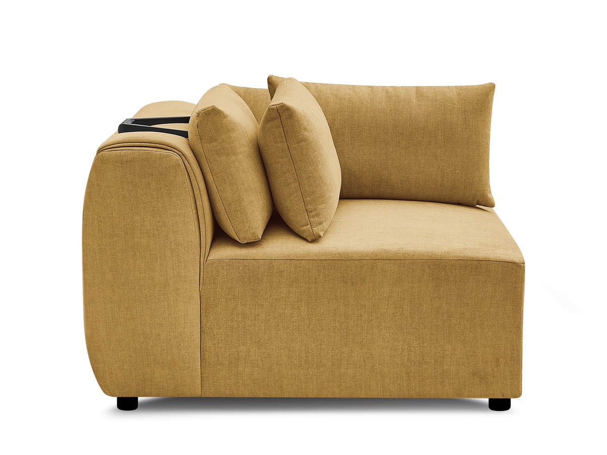 Hoekmeubel met hoofdsteun voor modulaire bank JANA in fluwelen stof