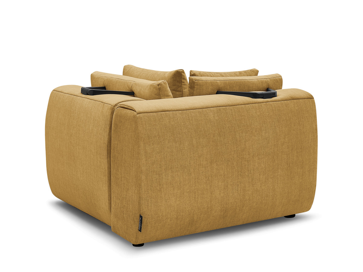 Hoekmeubel met hoofdsteun voor modulaire bank JANA in fluwelen stof