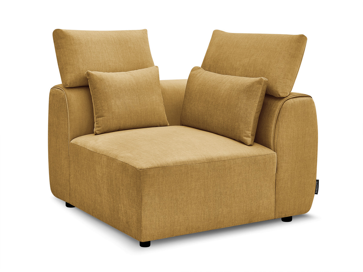 Hoekmeubel met hoofdsteun voor modulaire bank JANA in fluwelen stof