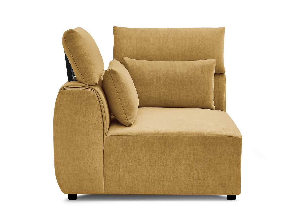 Hoekmeubel met hoofdsteun voor modulaire bank JANA in fluwelen stof