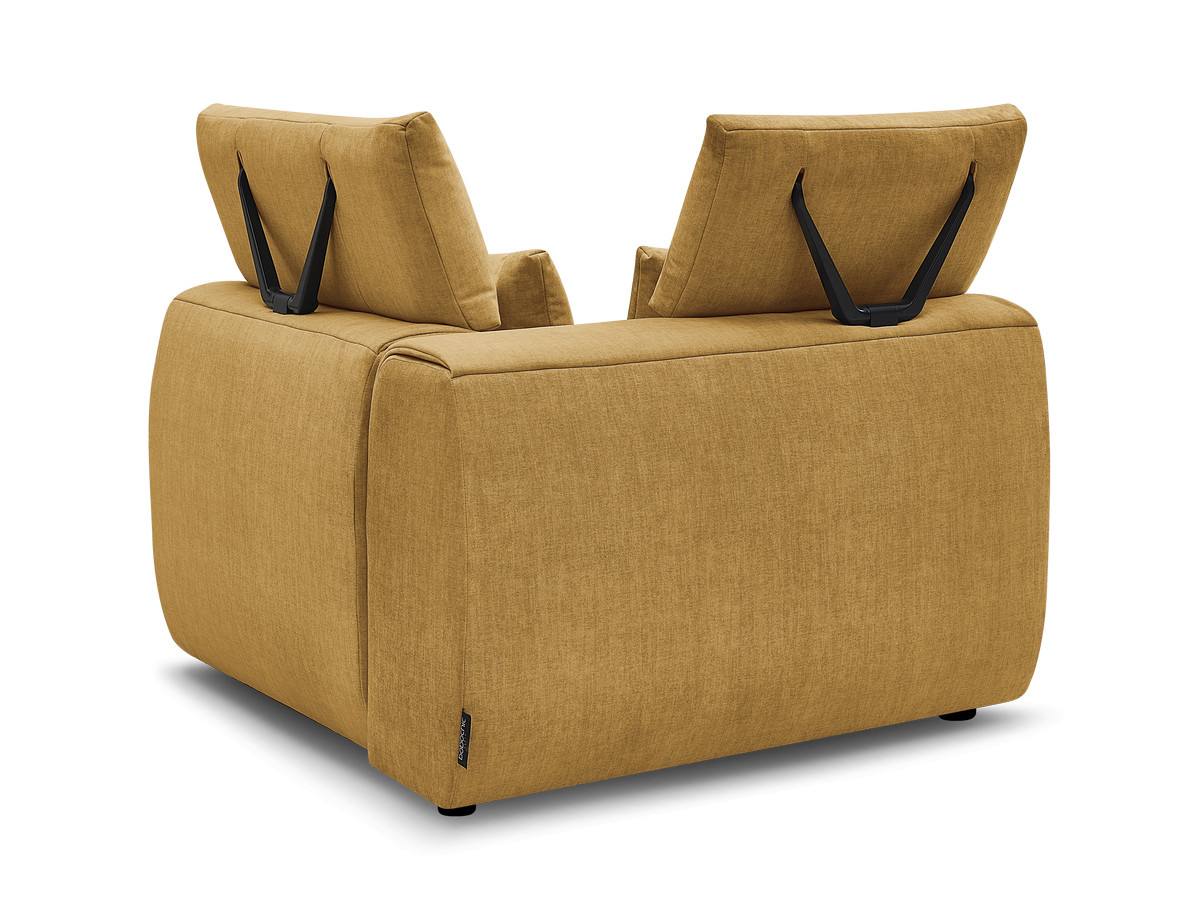 Hoekmeubel met hoofdsteun voor modulaire bank JANA in fluwelen stof