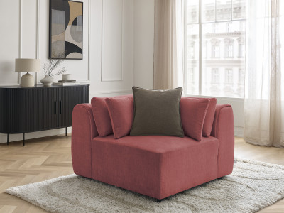 Angle avec têtière pour canapé modulable JANA tissu velours