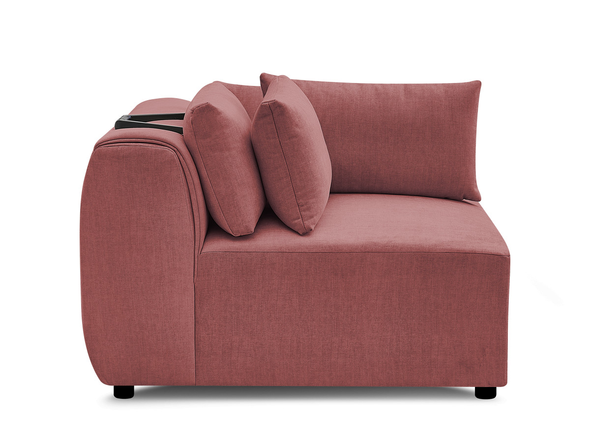 Hoekmeubel met hoofdsteun voor modulaire bank JANA in fluwelen stof