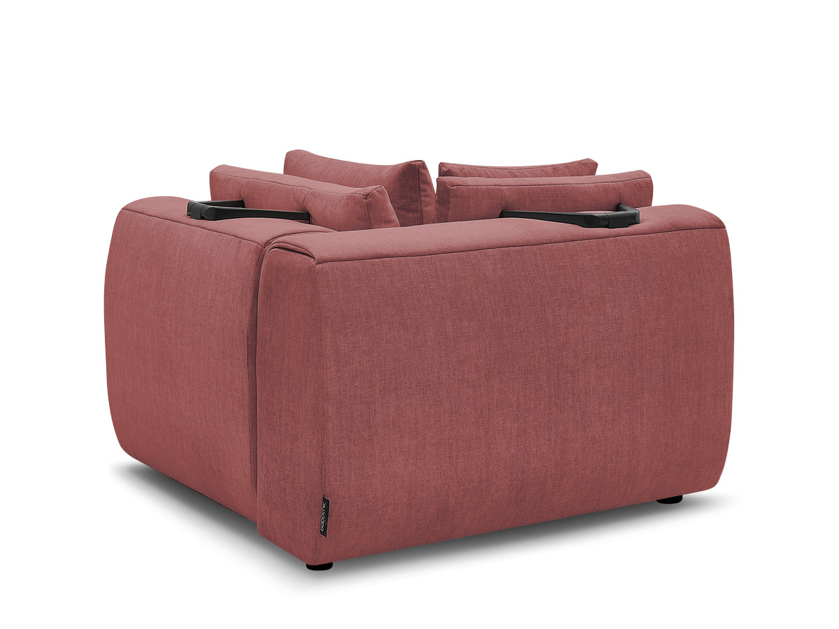 Hoekmeubel met hoofdsteun voor modulaire bank JANA in fluwelen stof