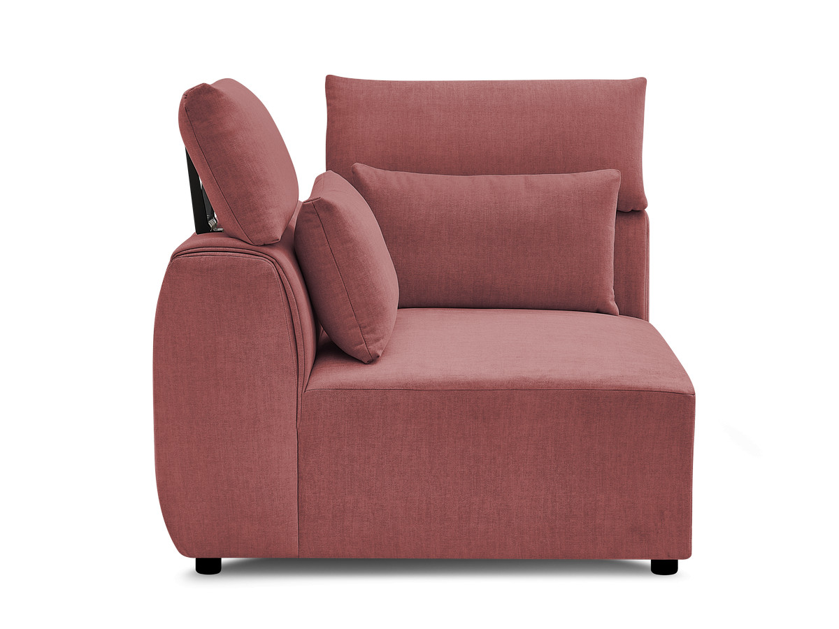 Hoekmeubel met hoofdsteun voor modulaire bank JANA in fluwelen stof