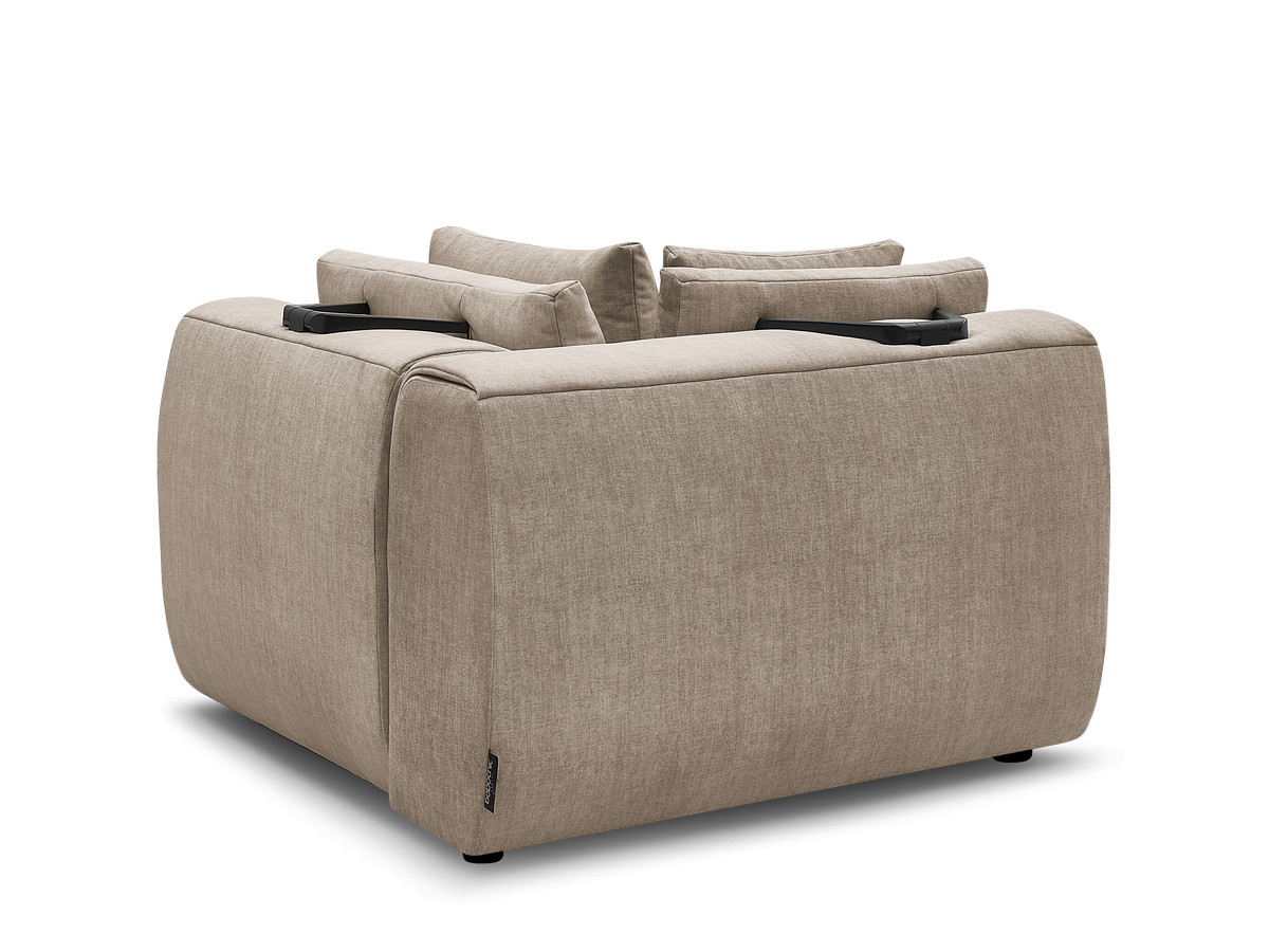 Hoekmeubel met hoofdsteun voor modulaire bank JANA in fluwelen stof