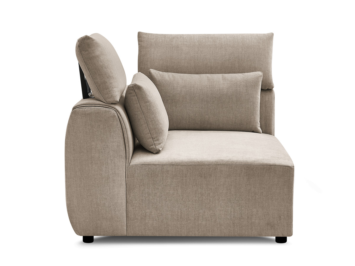 Hoekmeubel met hoofdsteun voor modulaire bank JANA in fluwelen stof