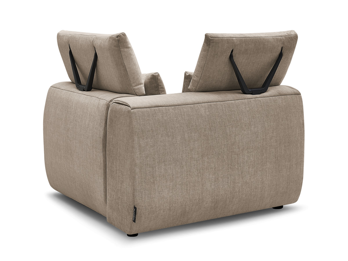 Hoekmeubel met hoofdsteun voor modulaire bank JANA in fluwelen stof