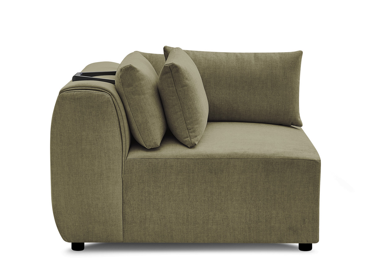 Hoekmeubel met hoofdsteun voor modulaire bank JANA in fluwelen stof