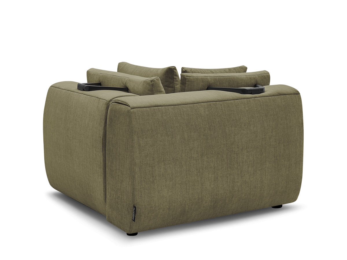 Hoekmeubel met hoofdsteun voor modulaire bank JANA in fluwelen stof