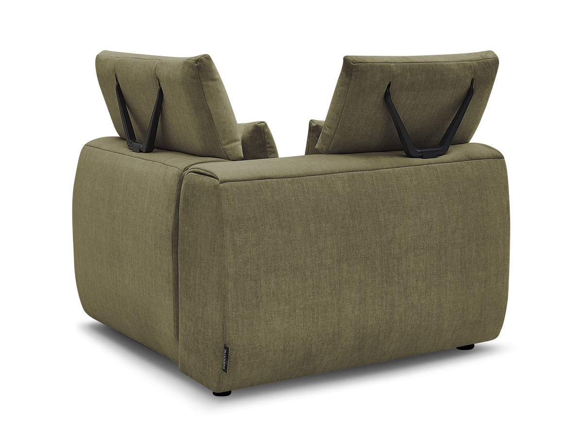 Hoekmeubel met hoofdsteun voor modulaire bank JANA in fluwelen stof