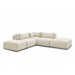 Angle fixe modulable + 2 chauffeuses + 1 angle + 2 poufs