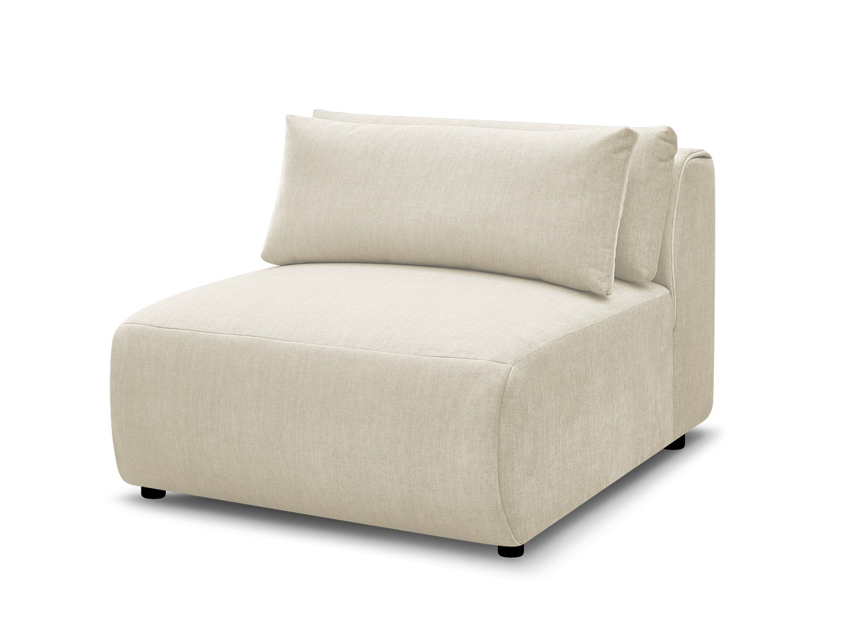 JANA 1-zits chaise longue met hoofdsteun voor modulaire bank, fluwelen stof