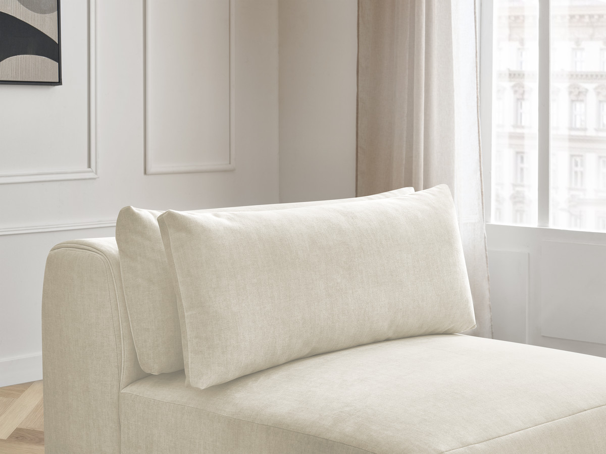 JANA 1-zits chaise longue met hoofdsteun voor modulaire bank, fluwelen stof