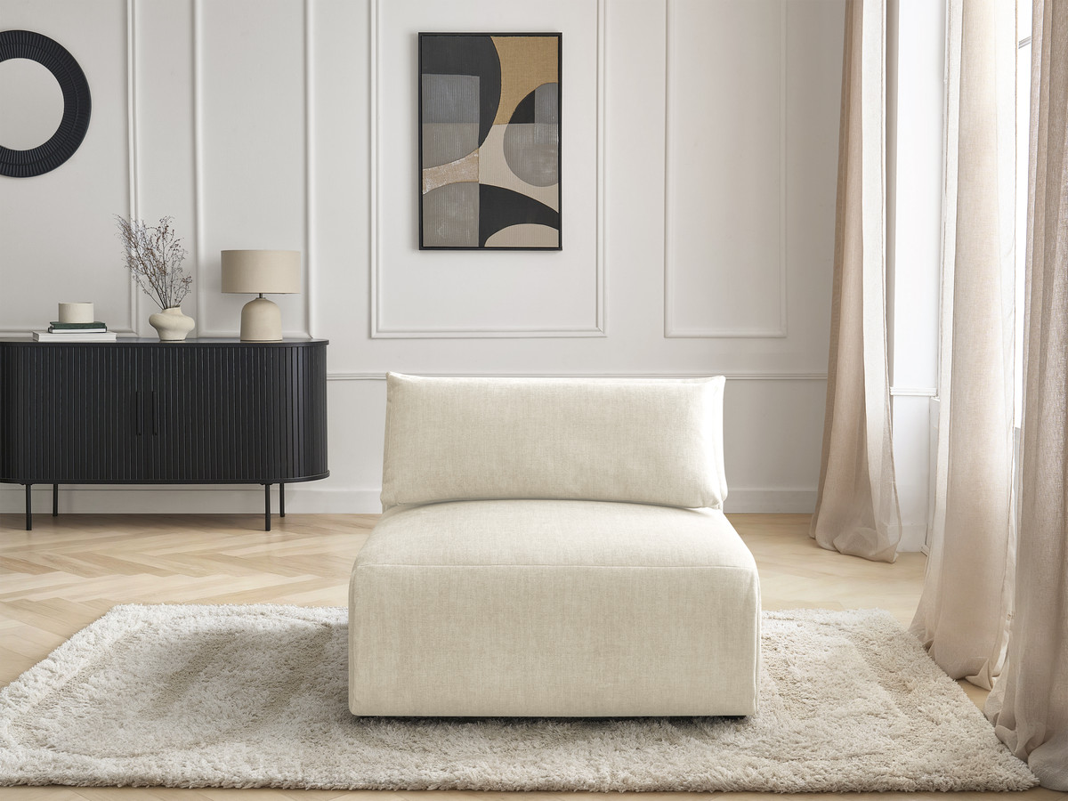 JANA 1-zits chaise longue met hoofdsteun voor modulaire bank, fluwelen stof