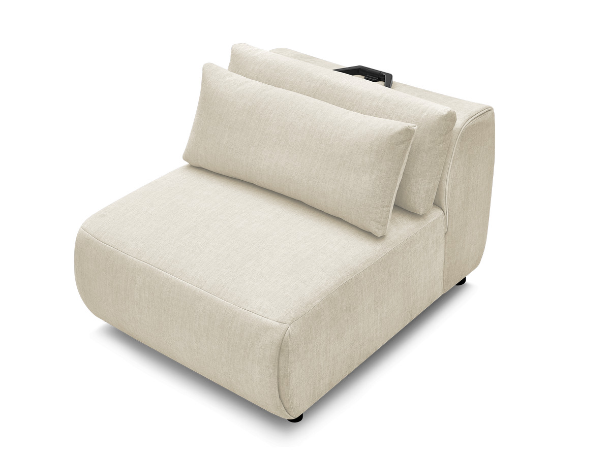 JANA 1-zits chaise longue met hoofdsteun voor modulaire bank, fluwelen stof