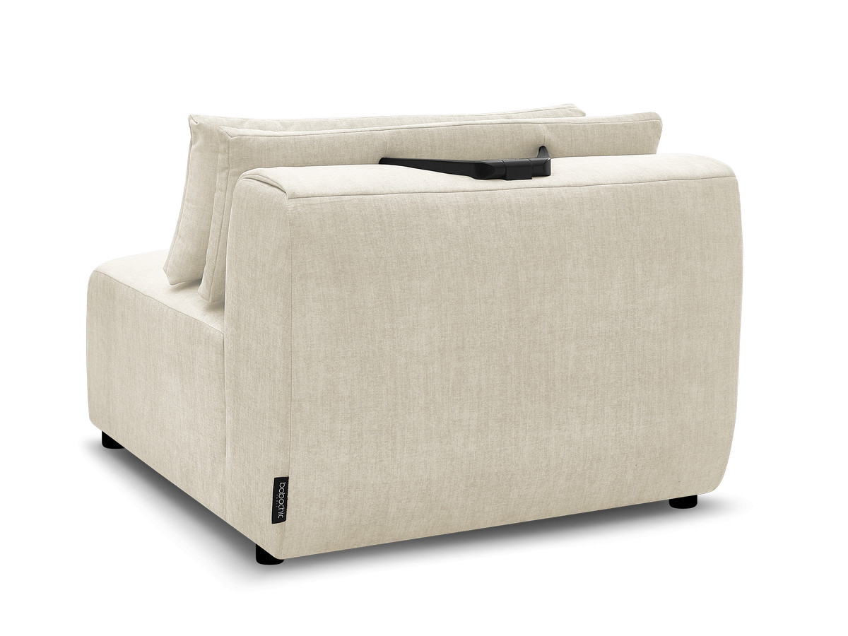 JANA 1-zits chaise longue met hoofdsteun voor modulaire bank, fluwelen stof