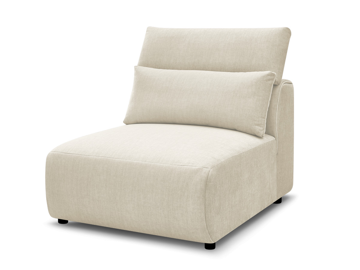 JANA 1-zits chaise longue met hoofdsteun voor modulaire bank, fluwelen stof