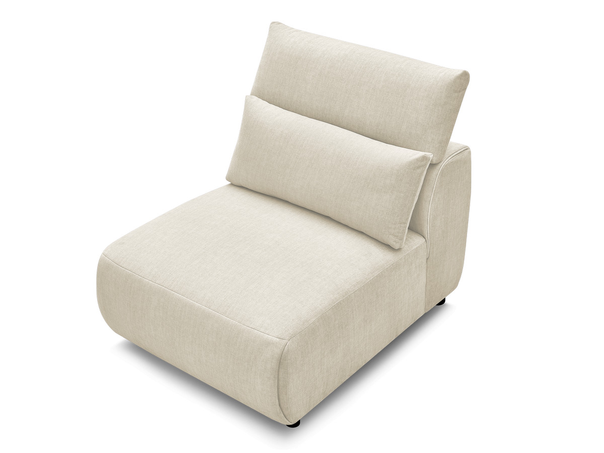 JANA 1-zits chaise longue met hoofdsteun voor modulaire bank, fluwelen stof