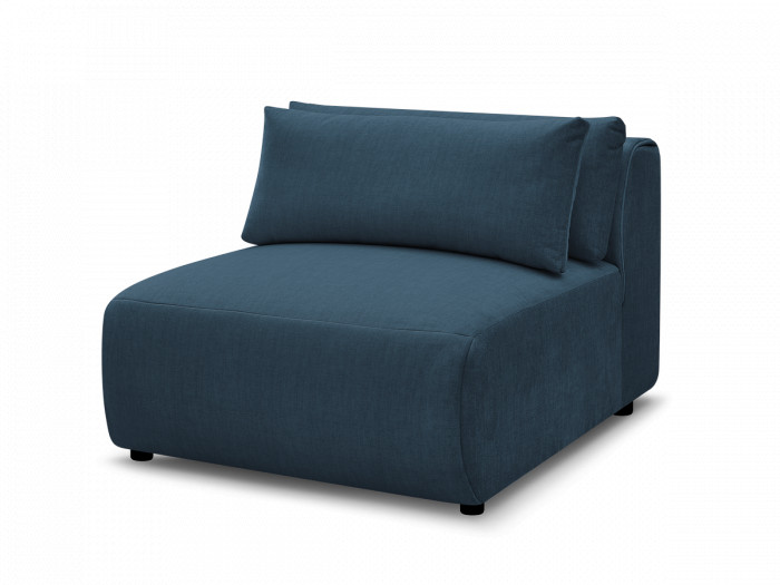 Chauffeuse 1 place avec têtière pour canapé modulable JANA tissu velours