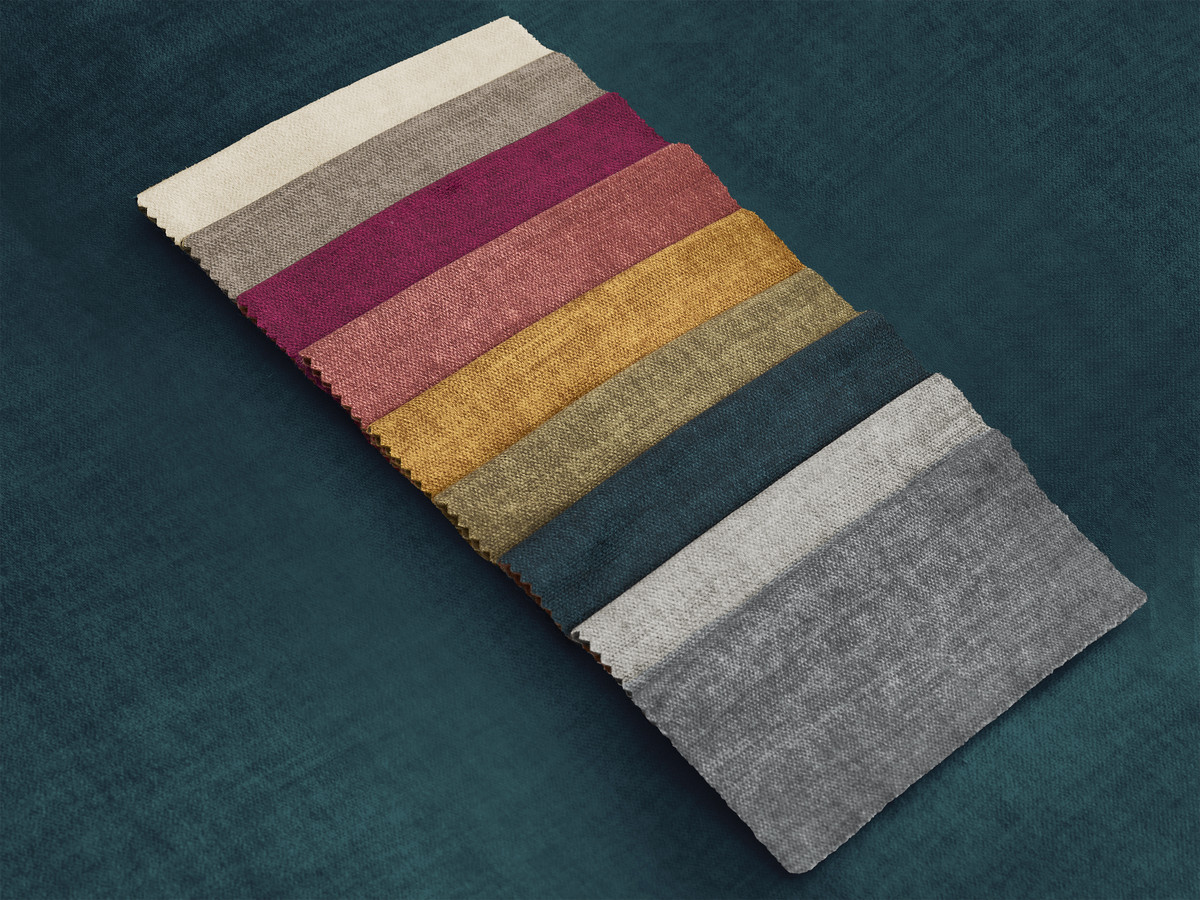 Chauffeuse 1 place avec têtière pour canapé modulable JANA velours bleu — vue 4