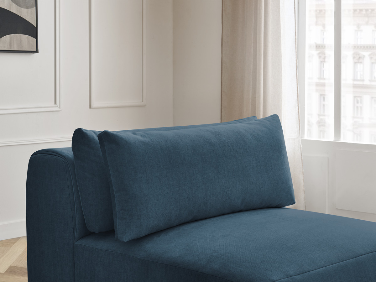 JANA 1-zits chaise longue met hoofdsteun voor modulaire bank, fluwelen stof