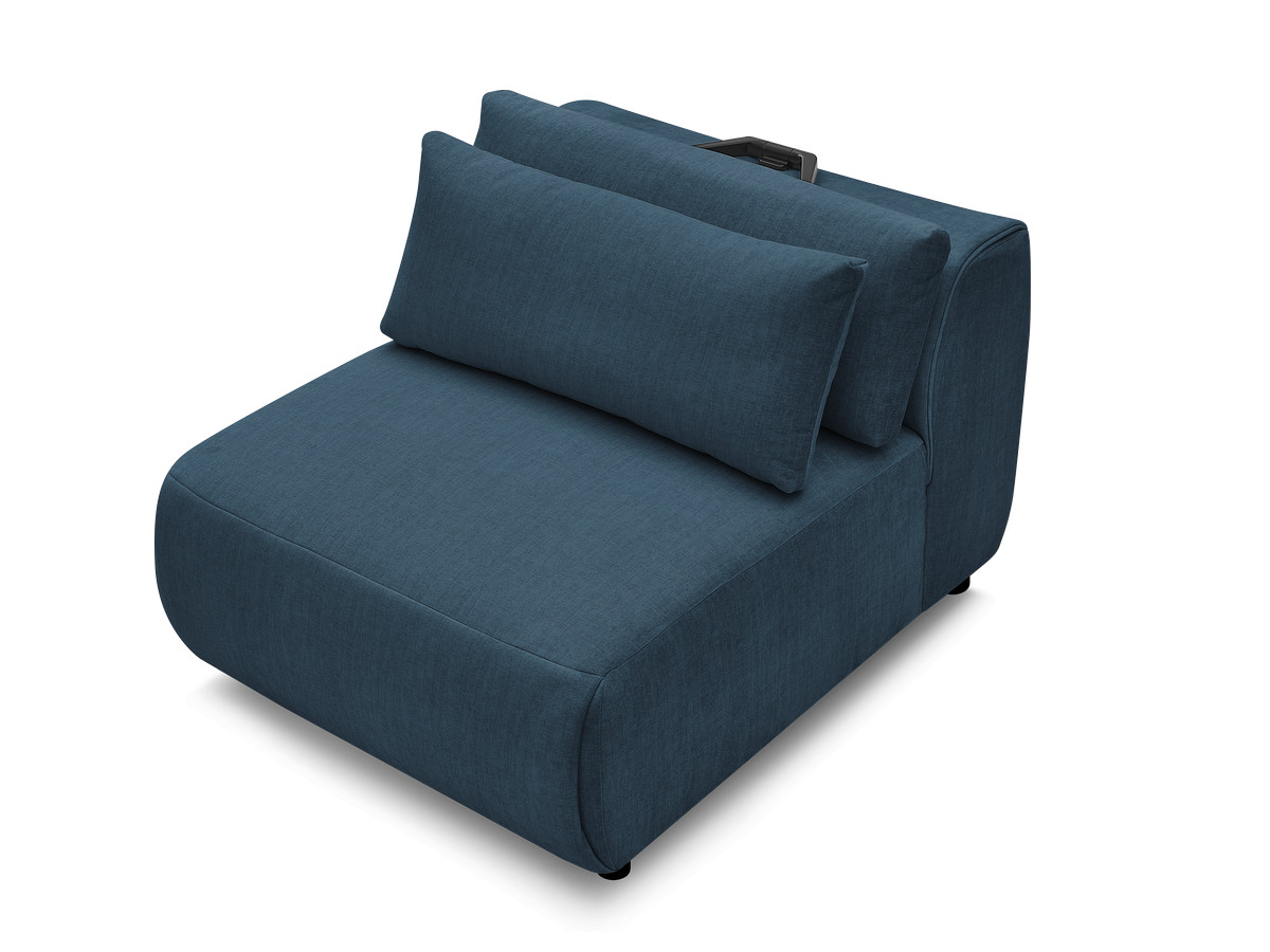 JANA 1-zits chaise longue met hoofdsteun voor modulaire bank, fluwelen stof