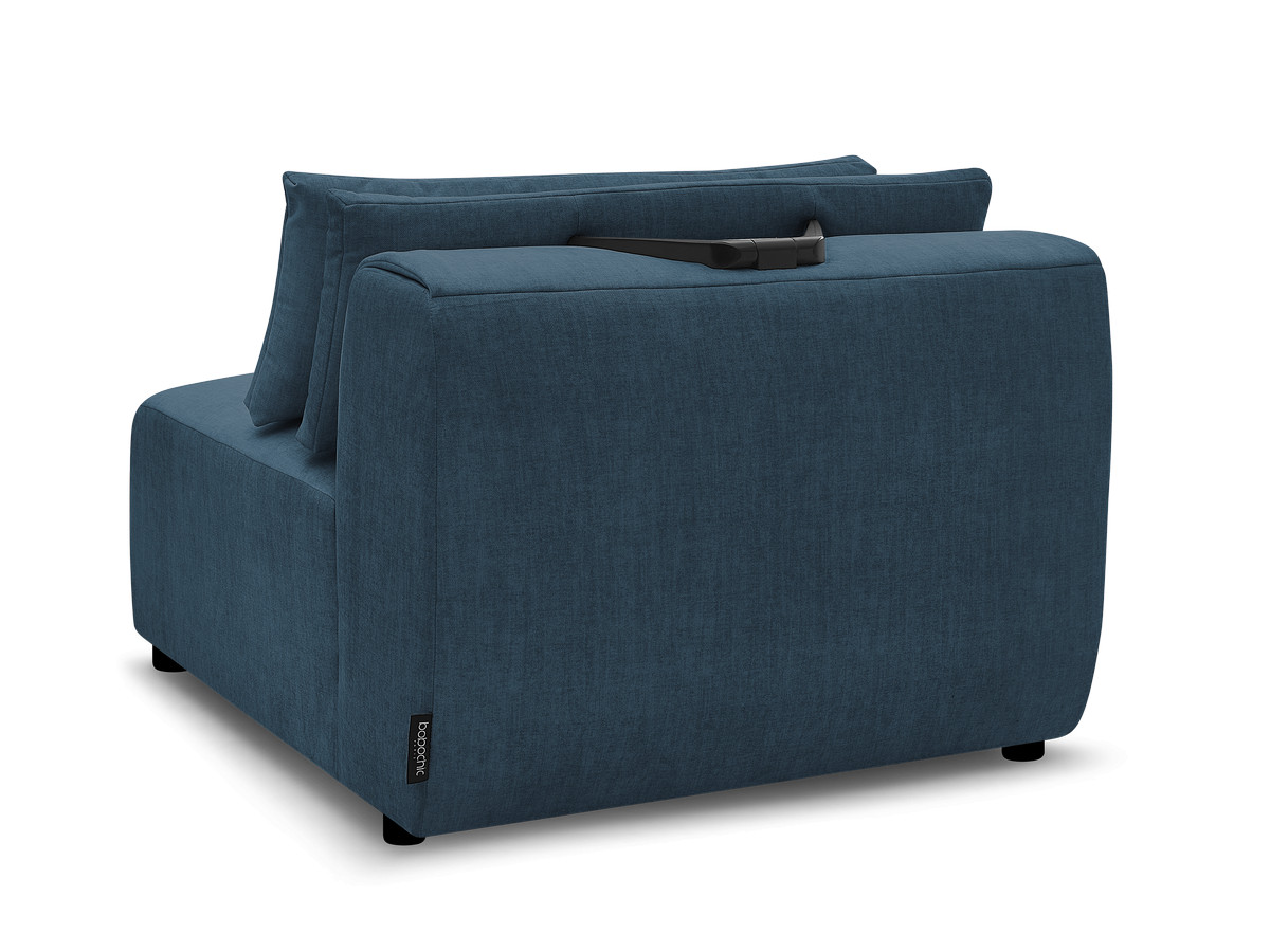 JANA 1-zits chaise longue met hoofdsteun voor modulaire bank, fluwelen stof