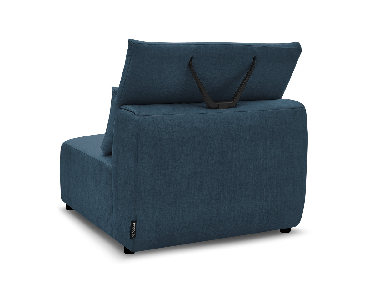 JANA 1-zits chaise longue met hoofdsteun voor modulaire bank, fluwelen stof