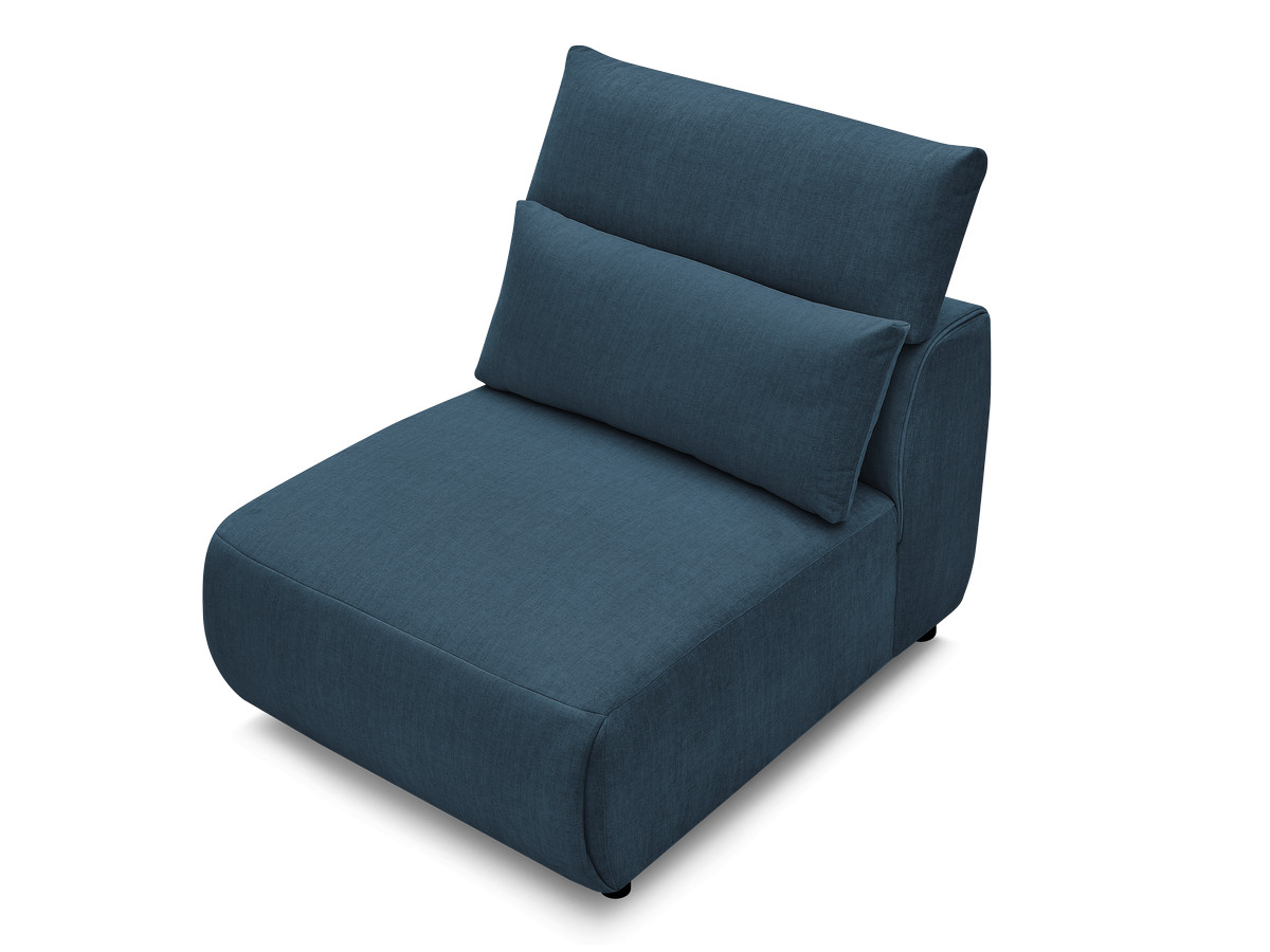 JANA 1-zits chaise longue met hoofdsteun voor modulaire bank, fluwelen stof