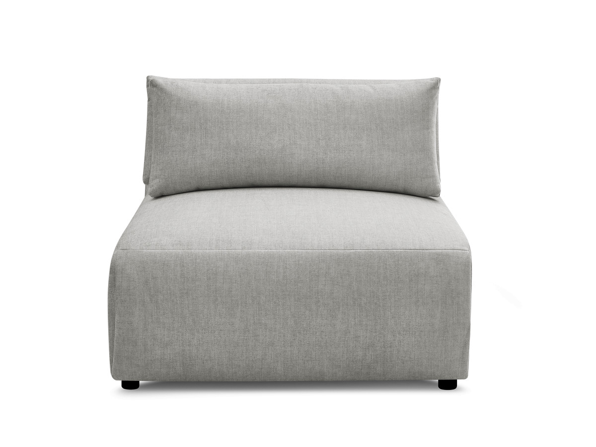 JANA 1-zits chaise longue met hoofdsteun voor modulaire bank, fluwelen stof