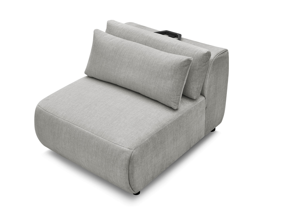 JANA 1-zits chaise longue met hoofdsteun voor modulaire bank, fluwelen stof