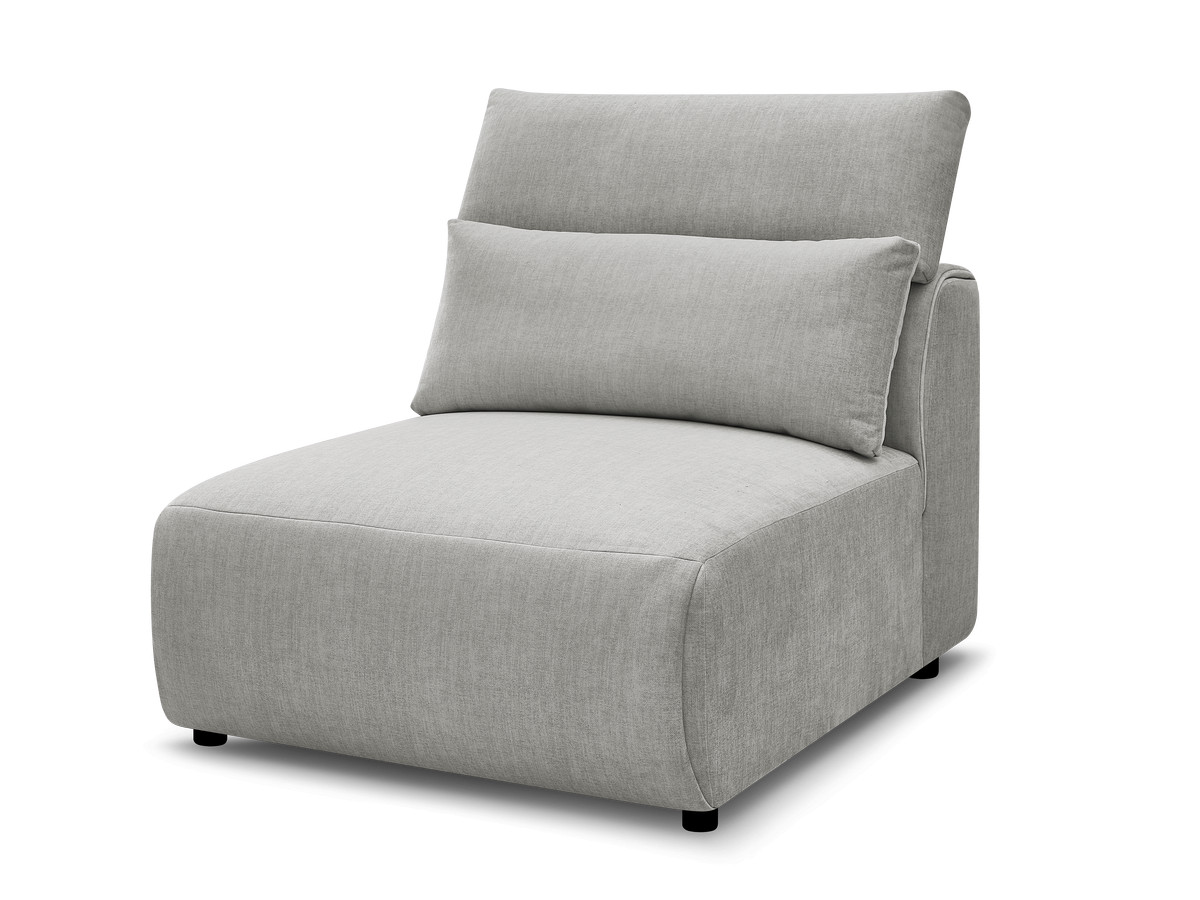 JANA 1-zits chaise longue met hoofdsteun voor modulaire bank, fluwelen stof