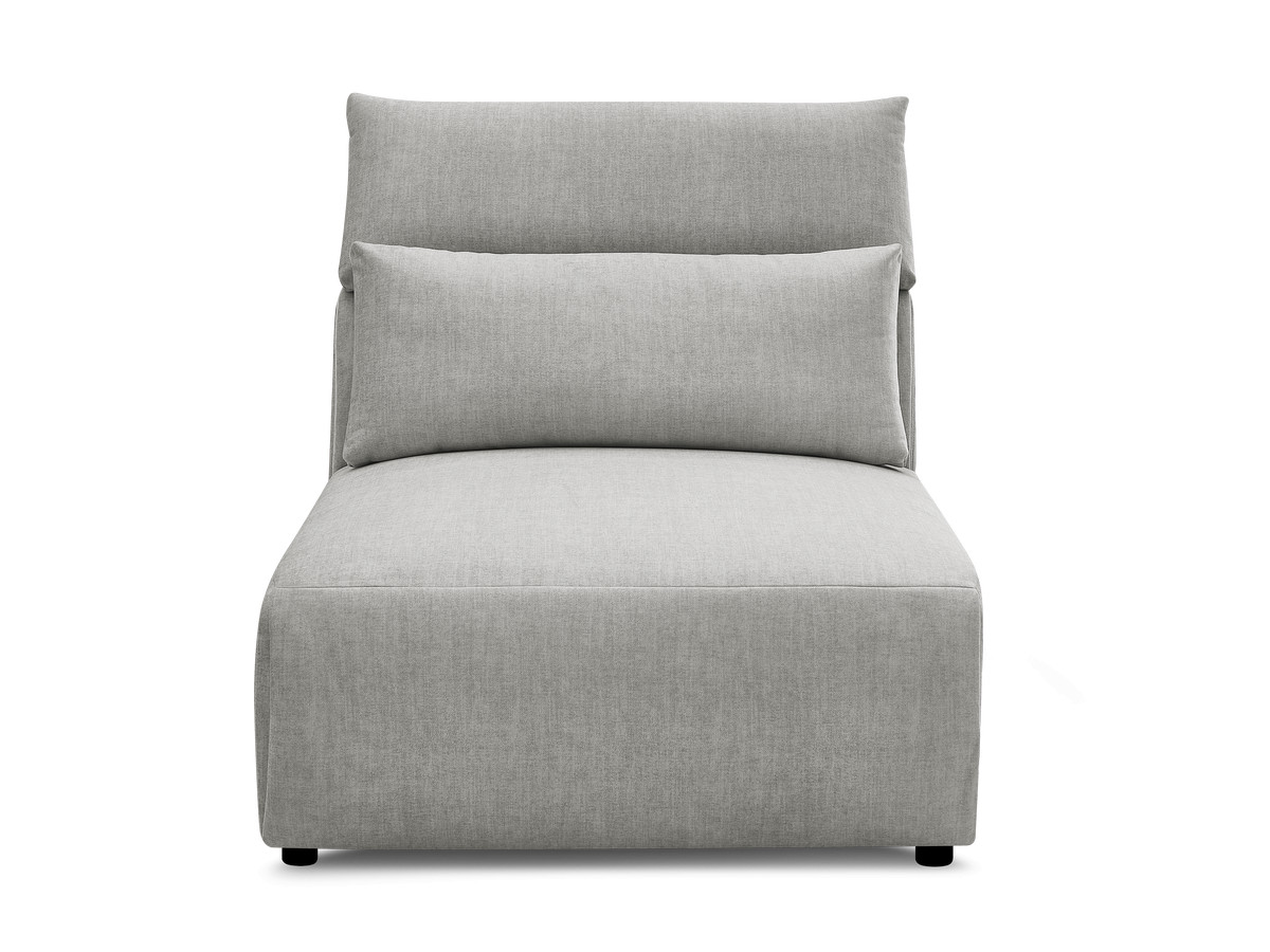 JANA 1-zits chaise longue met hoofdsteun voor modulaire bank, fluwelen stof