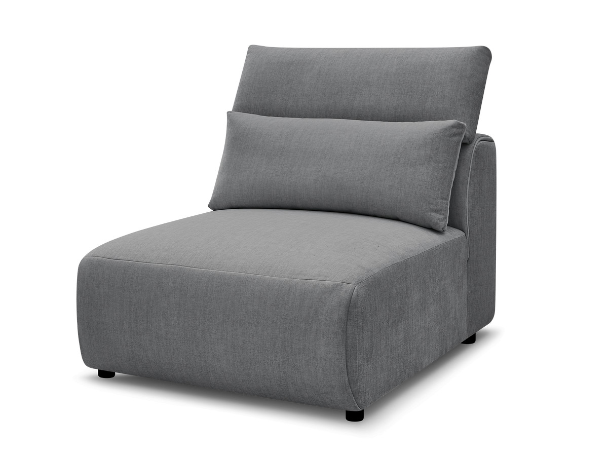 JANA 1-zits chaise longue met hoofdsteun voor modulaire bank, fluwelen stof